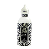 Attar Collection Musk Kashmir Eau de Parfum 100ml bottle in elegant white with black ornamental design, ideal for men and women seeking creamy musky scents.