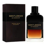 Gentleman Eau de Parfum Reserve Privée by Givenchy 100ML with packaging box, showcasing a luxurious men's fragrance in the perfumes category.