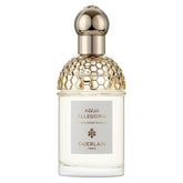 Guerlain Aqua Allegoria Mandarine Basilic Eau de Toilette 75ml bottle with gold honeycomb cap, a vibrant citrus aromatic fragrance for men and women.