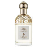Guerlain Aqua Allegoria Mandarine Basilic Eau de Toilette 75ml bottle with gold honeycomb cap, a vibrant citrus aromatic fragrance for men and women.