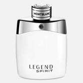 Mont Blanc Legend Spirit Eau de Toilette 100ml bottle with sleek white and silver design, ideal for men’s grooming and pet fragrance collections.