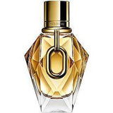Rabanne Million Gold For Her – Eau de Parfum (90ml) in a faceted golden bottle with a luxurious metallic cap, ideal for women’s fragrance collections.