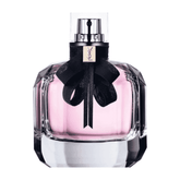 YSL Mon Paris Eau de Parfum 90ml bottle with pink fragrance and black bow, a romantic floral scent for women in luxury perfume category.