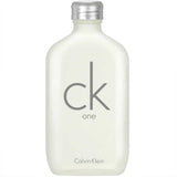 Calvin Klein CK One Eau de Toilette 100ml bottle with minimalist frosted glass design, ideal for unisex fragrance lovers.